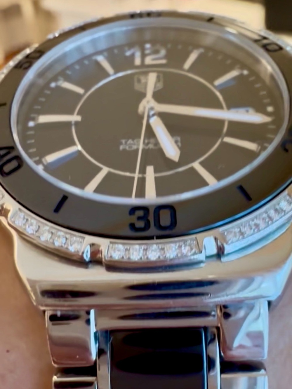 TAG HEUER Formula 1 Black Dial Diamond Women's Watch 60 diamonds